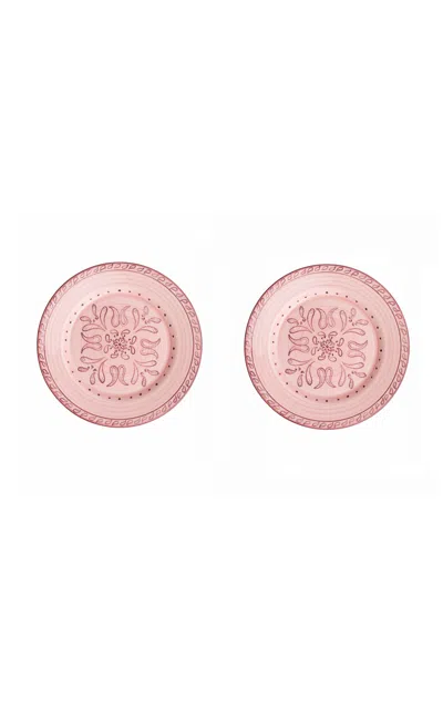 Casa Hermana - Pink Bandana Dessert Plates Set-of-two - Pink