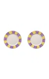 Casa Hermana Pipa Lilac Dinner Plate Set-of-two In Multi