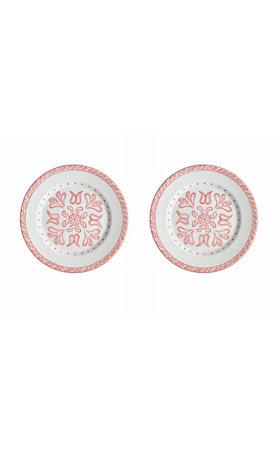 Casa Hermana - Red Bandana Dessert Plates Set-of-two - Red