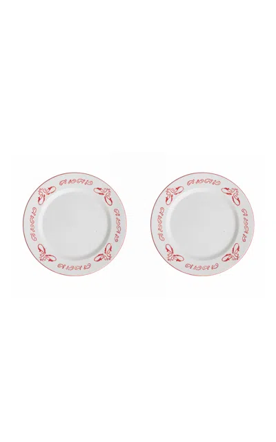Casa Hermana - Red Bandana Dinner Plates Set-of-two - Red