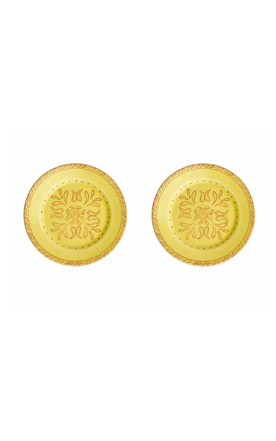 Casa Hermana - Yellow Bandana Dessert Plates Set-of-two - Yellow