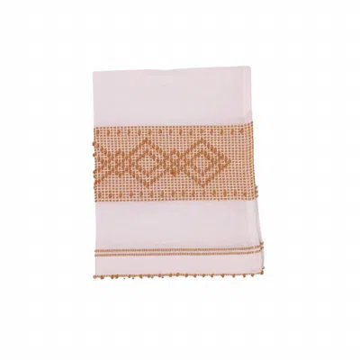Casa Isota Italian Hand Towel - Set Of 2 In Burnt Orange