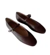 Casa Isota Women's Mafalda Flats In Nappa Chocolate In Multi