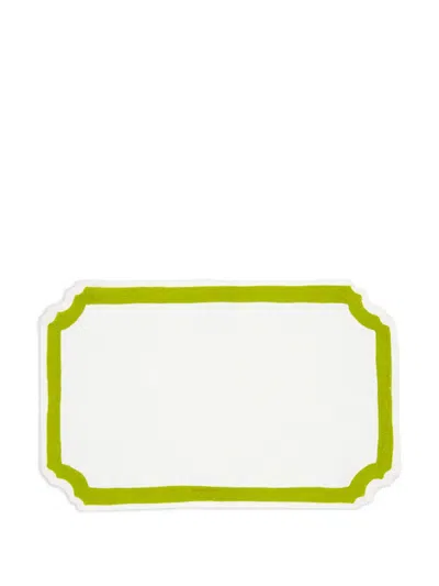 Casa Lopez Majorque Border Placemat In White