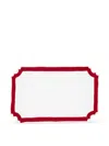 Casa Lopez Majorque Bordered Placemat In White