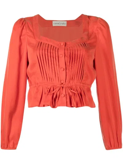 Casa Raki Fini Long-sleeve Blouse In Red