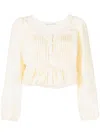 Casa Raki Fini Pleated Blouse In Neutrals