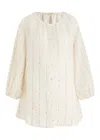 Casa Raki Nora Embroidered Linen Mini Dress In White