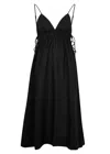 Casa Raki Rita Linen Midi Dress In Black