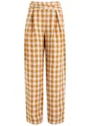Casa Raki Tina Checked Linen Trousers