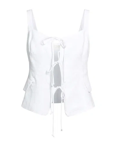 Casa Raki Woman Top White Size M Organic Linen