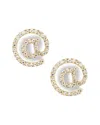 Casa Reale White Diamonds & 14k Yellow Gold At-the-rate Stud In Gold