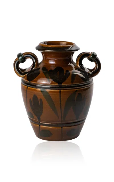 Casa Salmaa - Maeve Vintage Pottery Vase - Brown