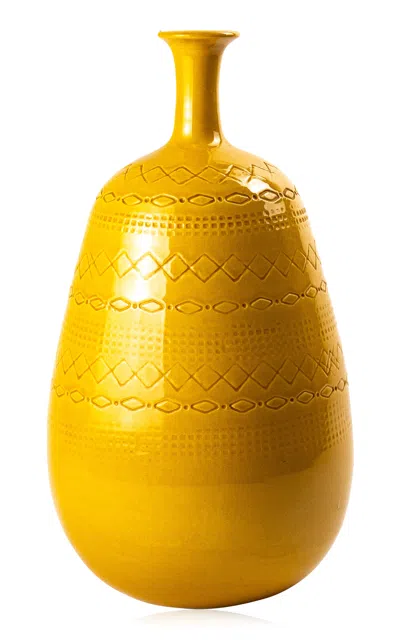 Casa Salmaa - Nerja Vintage Pottery Vase - Yellow