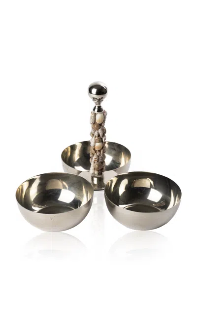 Casa Salmaa - Semilla Vintage Sectioned Nut Bowls - Silver