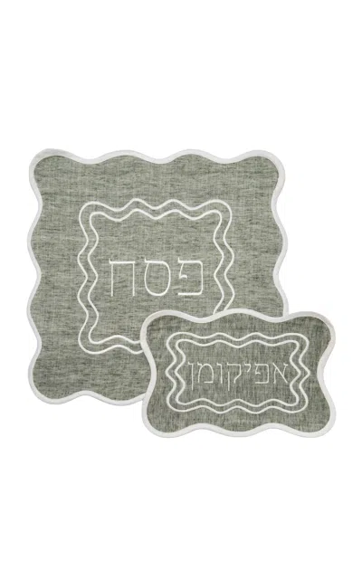 Casa Salmaa The Matzah Set In Grey Mélange In Gray