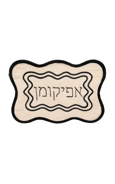 Casa Salmaa The Matzah Set In Midnight Crème Velvet In Neutral