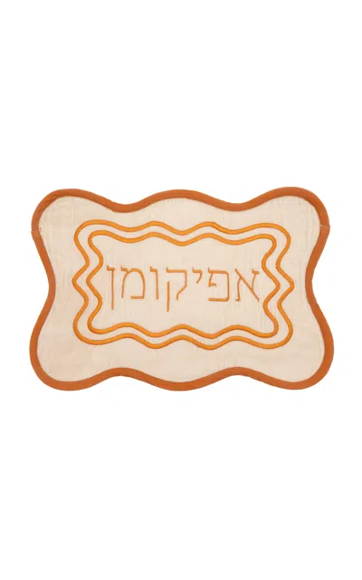 Casa Salmaa The Matzah Set In Rust Crème Velvet In Multi