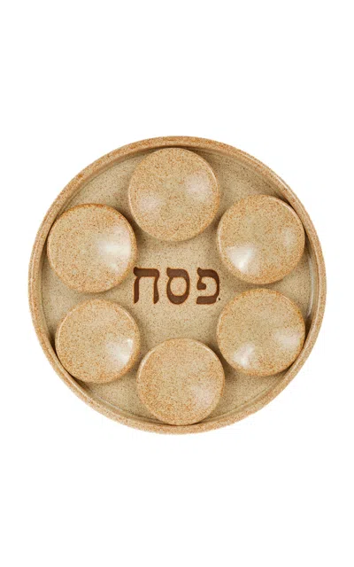 Casa Salmaa The Passover Platter In Sand In Brown