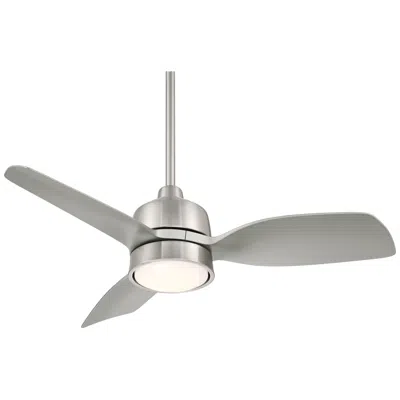 Casa Vieja 36"  Verdin Brushed Nickel Led Damp Ceiling Fan With Remote