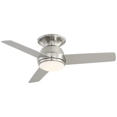 Casa Vieja 44"  Marbella Nickel Led Hugger Ceiling Fan With Remote