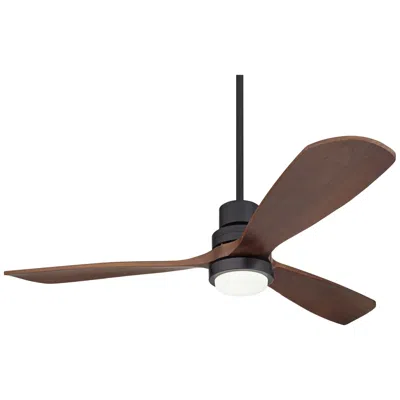 Casa Vieja 52" Casa Delta Dc Dark Walnut Outdoor Cct Led Ceiling Fan With Remote