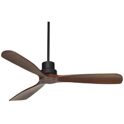 Casa Vieja 52" Casa Delta Dc Dark Walnut Outdoor Ceiling Fan With Remote