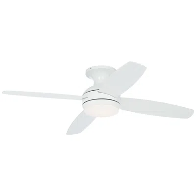 Casa Vieja 52" Casa Elite White Led Hugger Ceiling Fan With Remote Control
