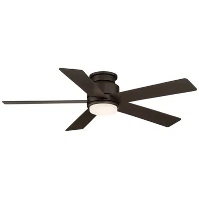 Casa Vieja 52"  Grand Palm Bronze Led Damp Rated Hugger Fan With Remote