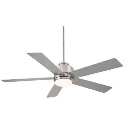 Casa Vieja 52"  Grand Palm Brushed Nickel Led Damp Rated Fan