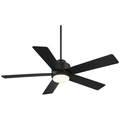 Casa Vieja 52"  Grand Palm Matte Black Led Damp Rated Fan With Remote