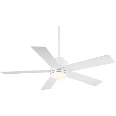 Casa Vieja 52"  Grand Palm Matte White Led Damp Rated Fan With Remote