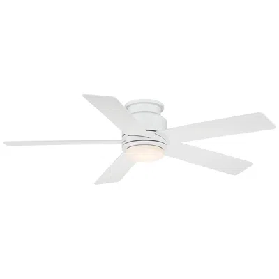 Casa Vieja 52"  Grand Palm White Led Damp Rated Hugger Fan With Remote
