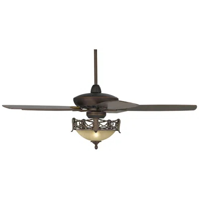 Casa Vieja 52"  Journey Bronze Acanthus Scavo Glass Led Fan With Remote