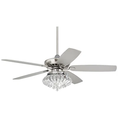 Casa Vieja 52"  Journey Brushed Nickel Deco Led Ceiling Fan With Remote