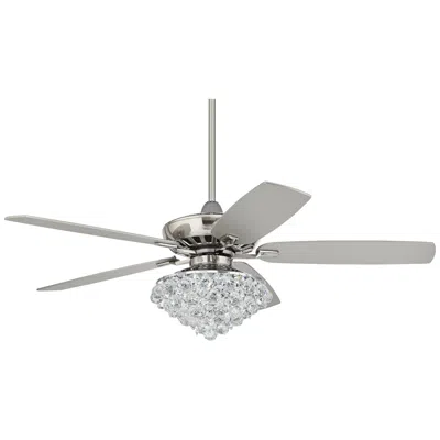 Casa Vieja 52"  Journey Nickel And Crystal Led Ceiling Fan With Remote