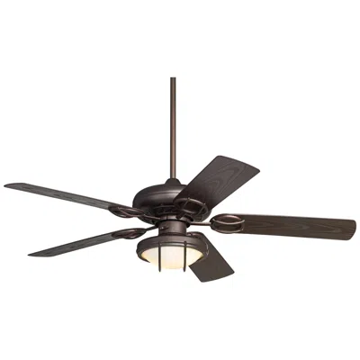 Casa Vieja 52"  Orb Bronze Led Pull Chain Wet Rated Ceiling Fan