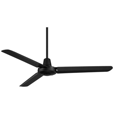 Casa Vieja 52"  Plaza Dc Matte Black Damp Rated Ceiling Fan With Remote