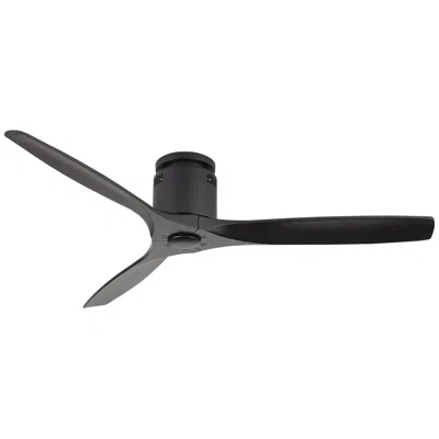 Casa Vieja 52"  Windspun Matte Black Dc Hugger Ceiling Fan With Remote