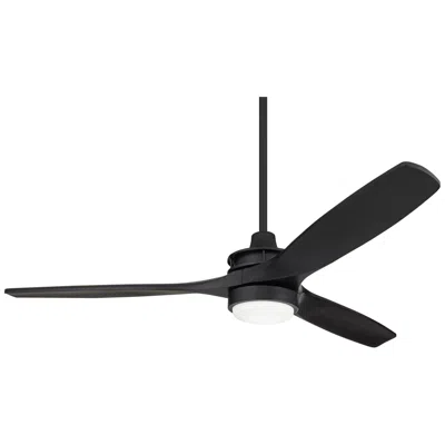 Casa Vieja 52"  Windspun Matte Black Led Ceiling Fan With Remote