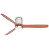 Casa Vieja 52" Casa Windspun Walnut Nickel Led Dc Hugger Ceiling Fan ...