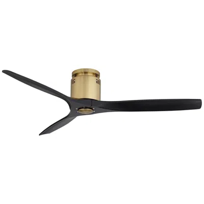 Casa Vieja 52" Windspun Brass And Black Dc Hugger Ceiling Fan With Remote