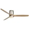 Casa Vieja 52" Windspun Brushed Nickel Led Dc Hugger Ceiling Fan With ...