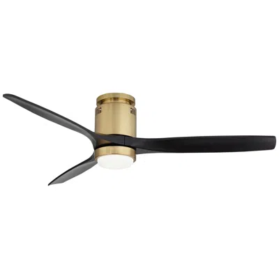 Casa Vieja 52" Windspun Dc Soft Brass Led Hugger Ceiling Fan With Remote