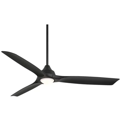 Casa Vieja 54"  Hermosa Wind Matte Black Led Damp Ceiling Fan