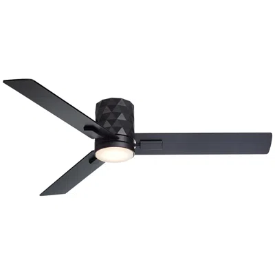 Casa Vieja 54"  Lex Matte Black Led Hugger Ceiling Fan With Remote
