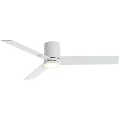 Casa Vieja 54"  Lex Matte White Led Hugger Ceiling Fan With Remote