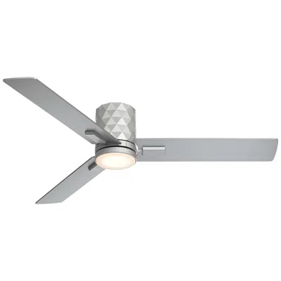 Casa Vieja 54"  Lex Silver Led Hugger Ceiling Fan With Remote