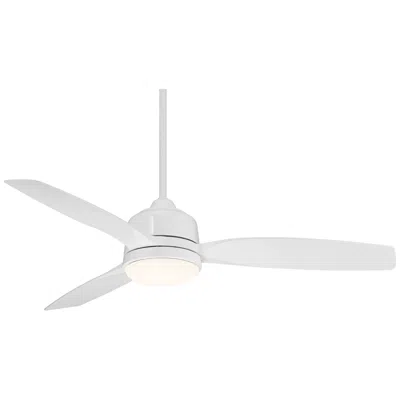 Casa Vieja 54"  Tres Aurora White Wet Rated Led Ceiling Fan With Remote