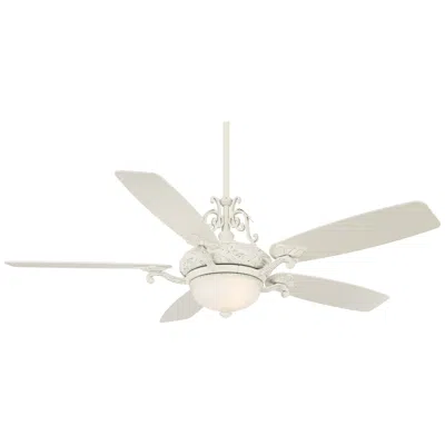 Casa Vieja 56" Casa Esperanza Rubbed White Led Ceiling Fan With Remote